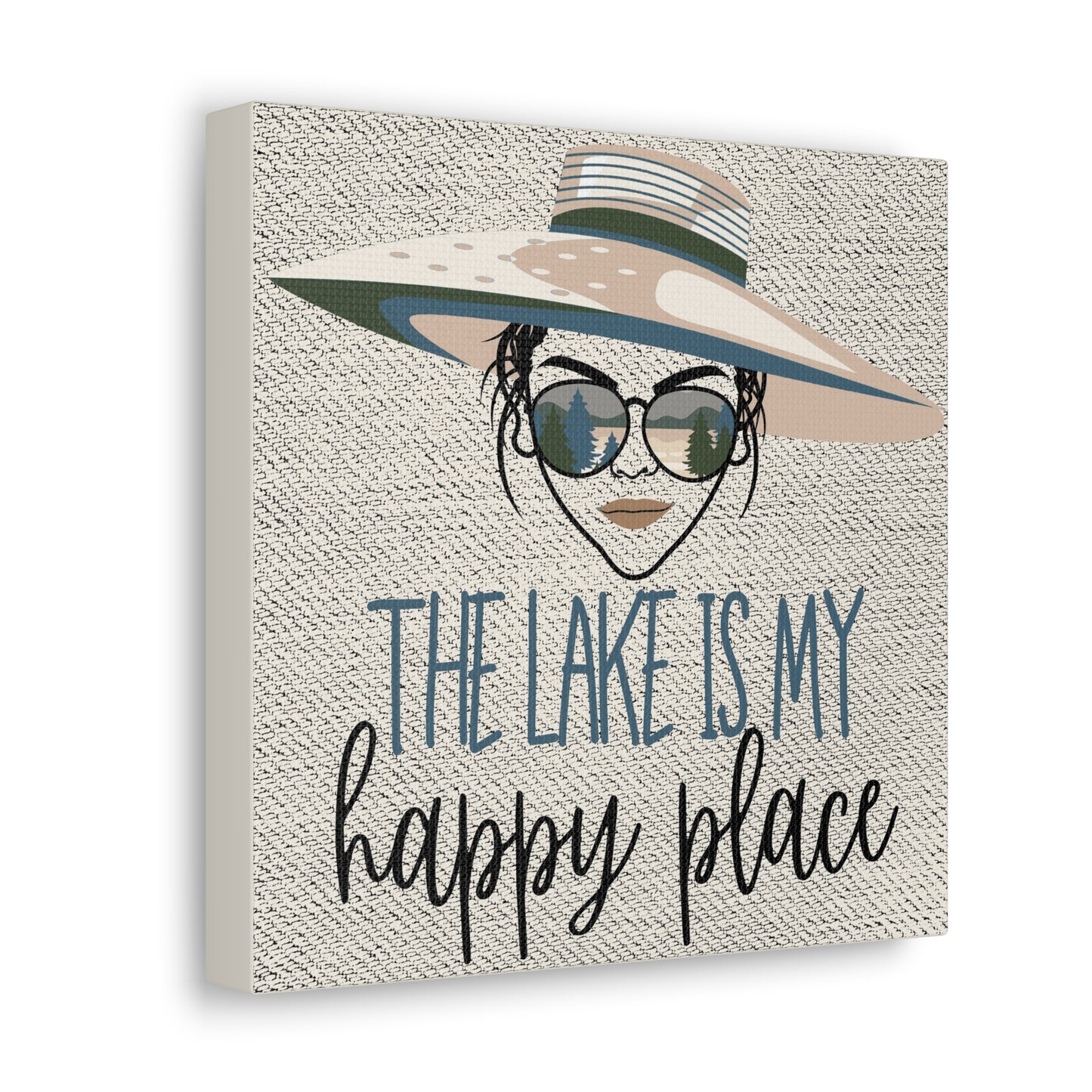 Canvas Gallery Wraps 10x10 Lake is My Happy Place