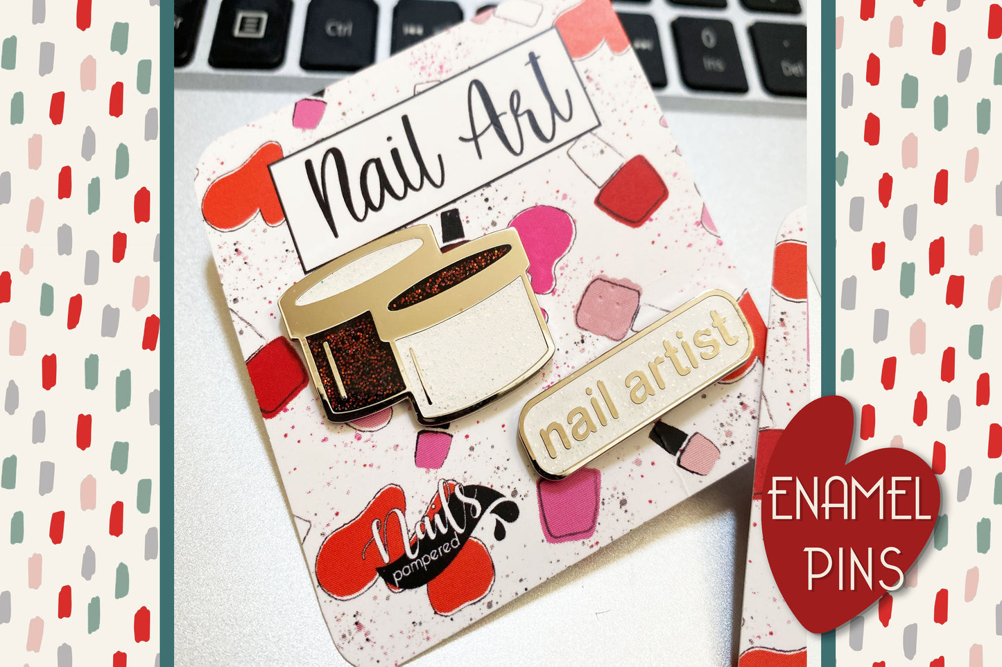 Enamel Pins - Nail Art Collection - Set of 2