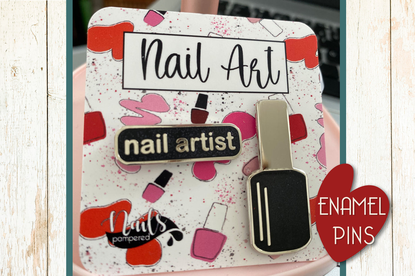 Enamel Pins - Nail Art Collection - Set of 2